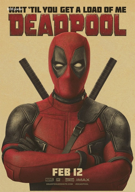 Vintage Marvel Deadpool Poster