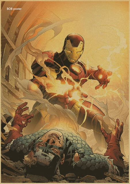 IRON MAN Marvel Vintage Poster