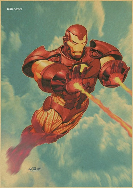 IRON MAN Marvel Vintage Poster