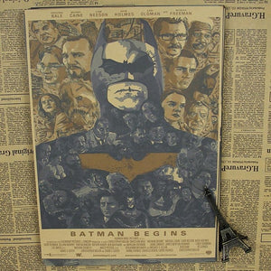 Evolution of Batman Vintage Movie Poster