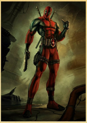 Marvel Deadpool Vintage Movie Poster