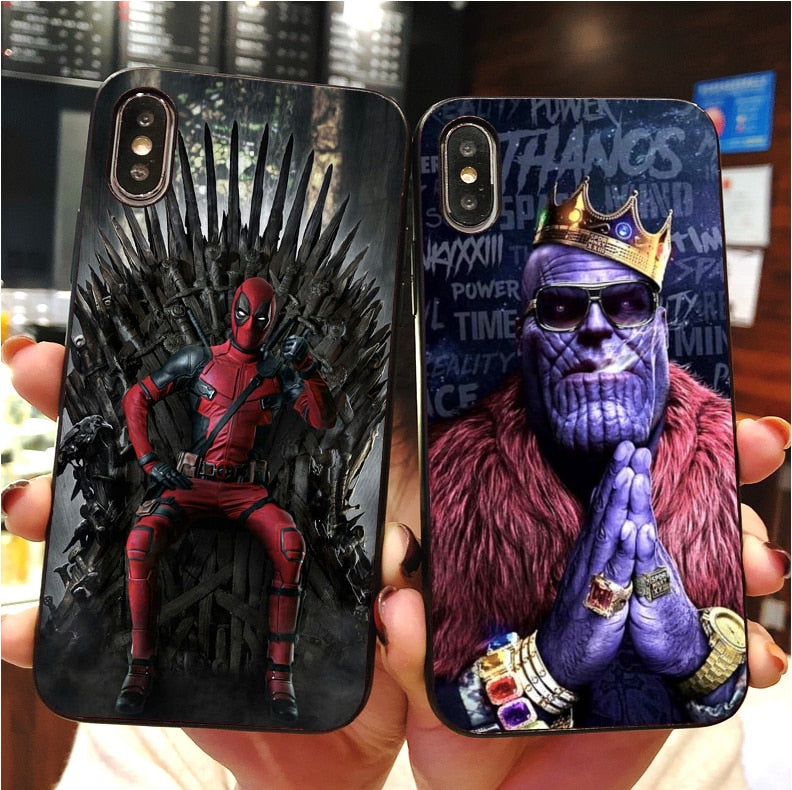 Deadpool And Thanos For  iPhone MAX XR XS X10 5 5S 5SE 6 6SPlus 7 7Plus 8 8Plus